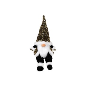 М'яка іграшка Сидячий Гном, 64см, колір - чорно-білий у паєтках (877-098)