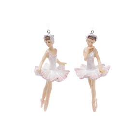 Декоративна підвісна фігурка Балерина 11см, колір - світло-рожевий, 2 видів