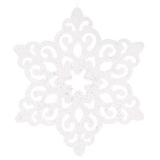 Набор декоративных снежинок 15 см, 4 штуки, цвет – белый 787-077