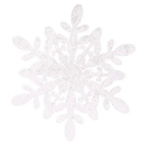 Набор декоративных снежинок 15 см, 4 штуки, цвет – белый 787-075