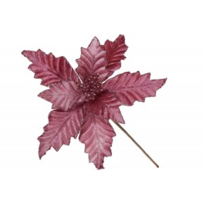 Декоративный цветок Пуансетия 24 см, цвет – фиолетовый (807-019)