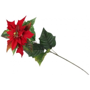 Декоративный цветок Рождественский бархатный 72 см (709-314)