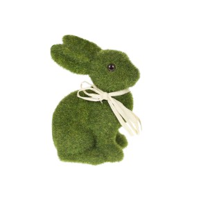 Фігурка декоративна Пасхальний Кролик, 15 см, колір - зелений (113-038)