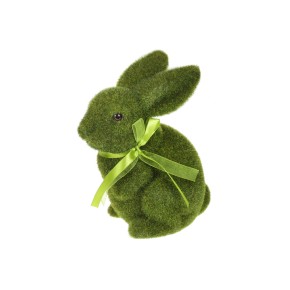 Фігурка декоративна Пасхальний Кролик, 22.5 см, колір - зелений (113-037)