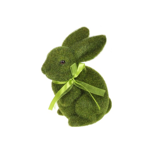 Фигурка декоративная Пасхальный Кролик, 22.5 см, цвет – зеленый (113-037)