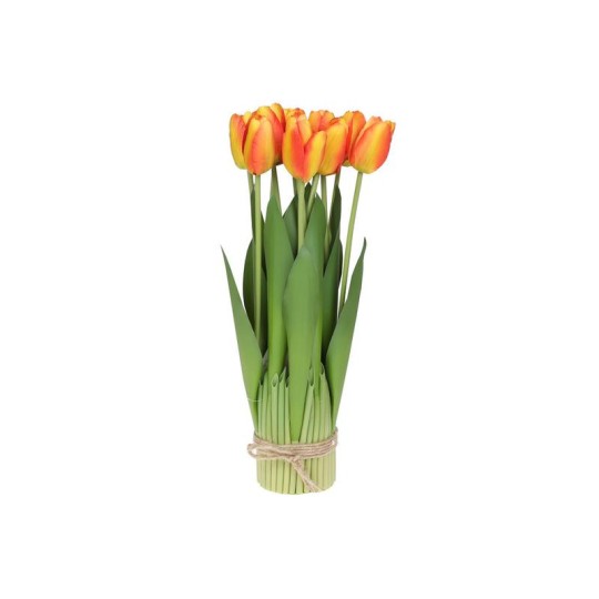 Декоративный букет из Тюльпанов, 37см, цвет -оранж. DY7-314