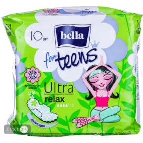 Прокладки гігієнічні Bella for Teens: Ultra Relax extra soft deo greеn tea. (10 шт)