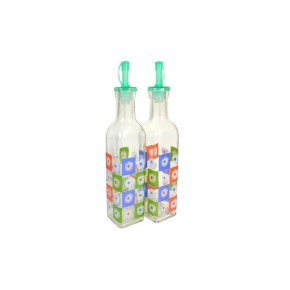 Пляшки скляні для масла і оцту з гейзерною пробкою V 300 мл (набір 2 шт) (1855)