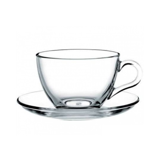 Бейзiк чашка з блюдцем/чай v-215 мл (под.уп.) н-р 6 шт (97948)