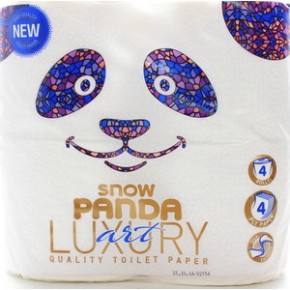 Туалетний папір Сніжна панда LUXURY 4шт ФЕШН 4шар.