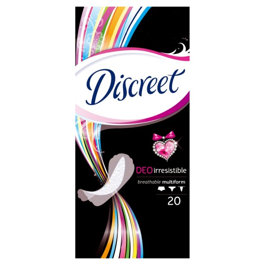 DISCREET Щоденнi гiгiєнiчнi прокладки Deo Irresistible Multiform Single 20шт (18)