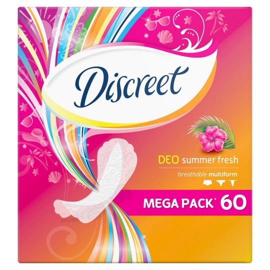 DISCREET Щоденнi гiгiєнiчнi прокладки Multiform Deo Summer Fresh 60шт (15)