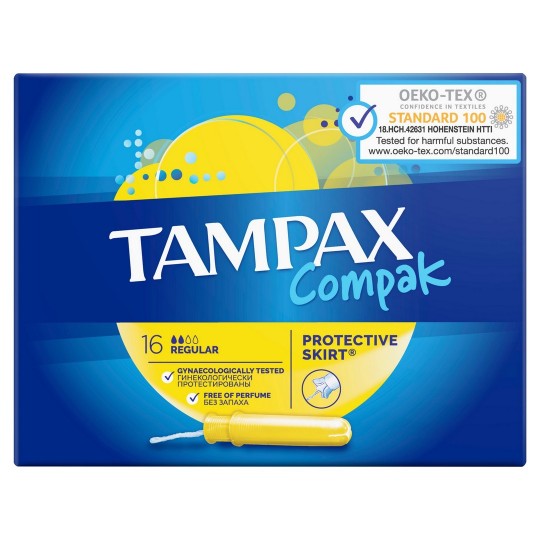 TAMPAX Compak Гiгiєнiчнi тампони з апл. Regular Duo 16шт (6)