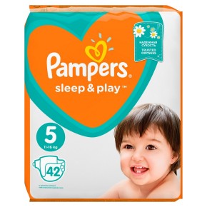 Дитячі підгузки PAMPERS Sleep N Play Junior Економічна упаковка 42