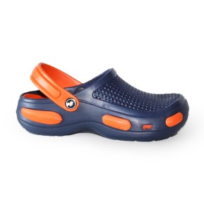 Обувь сабо подростковая темно-синяя/оранжевая (115531)