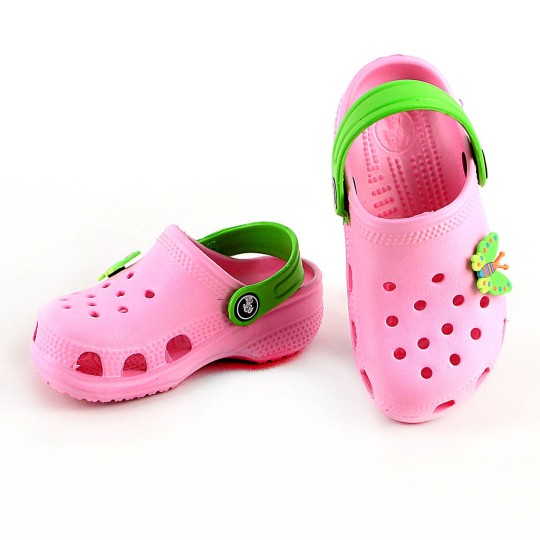 Обувь сабо детская розовая шлейка салатовая (117073) 116134
