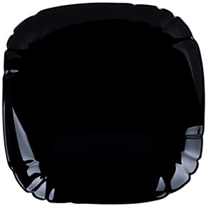 Тарілка Luminar Lotusia Black обідня квадратна 25,5см P7063