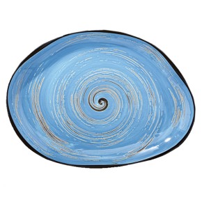 Блюдо Wilmax.Spiral.Blue.камінь 33х24,5см (WL-669642 / A)
