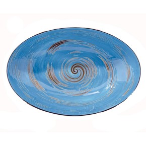 Блюдо Wilmax.Spiral.Blue. овальне глибоке 25х16,5х6см (WL-669640 / A)