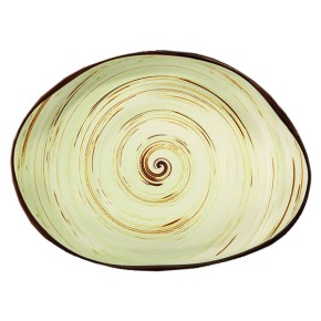 Блюдо Wilmax.Spiral.Pistachio. камінь 33х24,5см (WL-669142 / A)