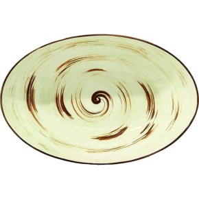 Блюдо Wilmax.Spiral.Pistachio.овальне глибоке 25х16,5х6см (WL-669140 / A)