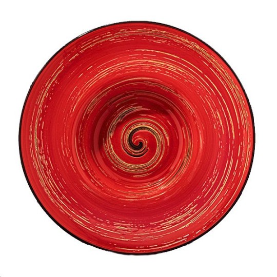 Тарелка глубокая Wilmax Spiral Red 20 см 800 мл (WL-669222/A)