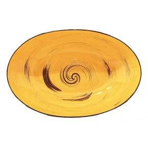 Блюдо Wilmax.Spiral.Yellow. овальне глибоке 25х16,5х6см (WL-669440 / A)