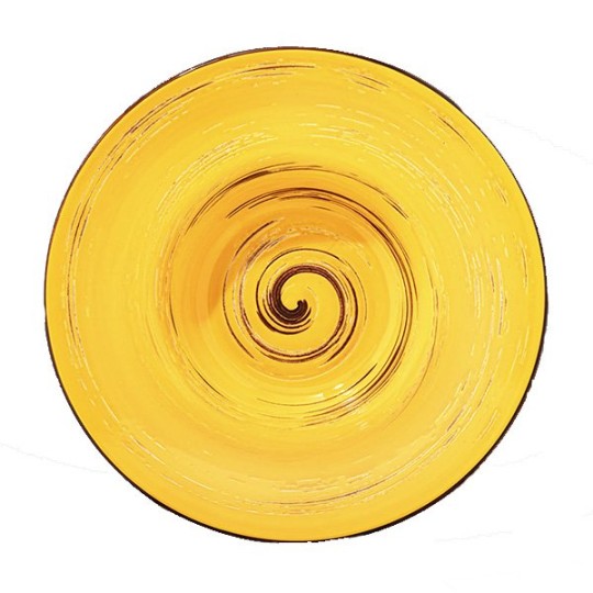 Тарелка глубокая Wilmax Spiral Yellow 20 см 800 мл (WL-669422/A)