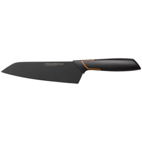 Кухонный нож Fiskars Santoku Edge поварской азиатский 17 см Black 1003097