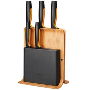 Набор кухонных ножей с бамбуковым блоком Fiskars Functional Form™ 5 шт 1057552