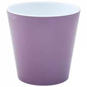 Вазон "Деко" со вставками 16*15,5 см (фиолетовый/белый) (114039)