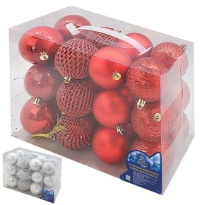 Ялинкові кульки 7 см 24 штуки в упаковці (9320S) 