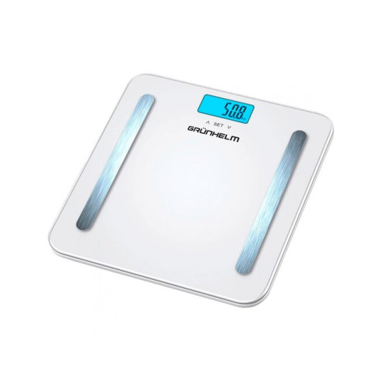 Весы фитнес GRUNHELM BES-BFS максимальный вес 180кг, квадратные 65х28см, с батареей 1х3VCR2032