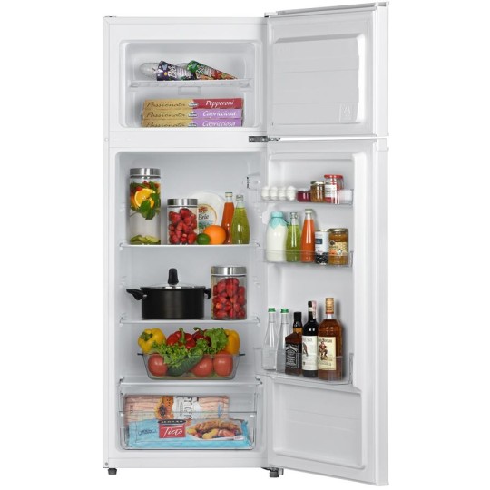 Холодильник с верхней морозильной камерой ARDESTO DTF-M212W143, 143 см, 2 двери, Холодильное отделение - 164л, Морозильное отделение - 40л, A+, ST, Белый