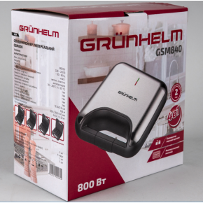 Сендвічмейкер Grunhelm GSM840, 800 Вт 4 в1