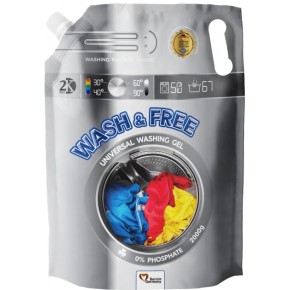 Гель для прання WASH & FREE універсальний 2 л