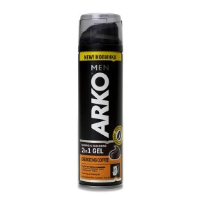 Arko men гель для гоління та умивання 2 в 1 з екстрактом кавових зерен 200 мл