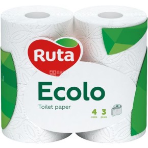 Папір Туалетний Ecolo 4рул (150 вiдр) (М)