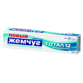 Зубна паста Новий Жемчуг Тотал 12 + ніжне відбілюв.100мл