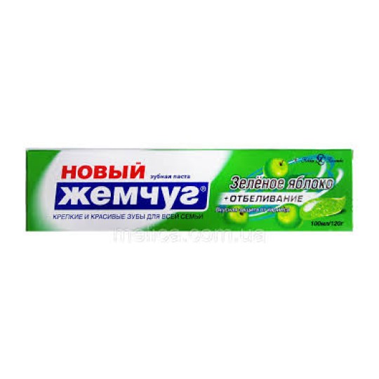 Зубна паста Новий Жемчуг Зелене яблуко+відбілювання 100 мл (117130)