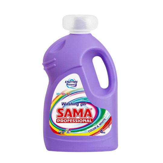 Засіб для прання гель "SAMA PROFESS[ONAL" " Color&White " для кол та біл речей 4000г