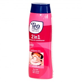 Шампунь-Бальзам для миття волосся TEO 2in1 Nature Pearls & Argan Oil 400мл/12шт/ящ