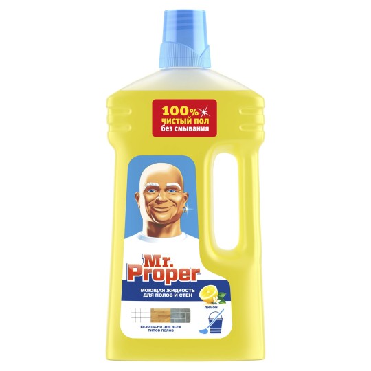 MR PROPER 1л Рідкий миючий засіб для прибирання пiдлоги та стiн Лимон 1л