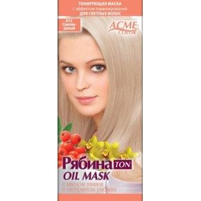 Тонуюча маска для волосся ACME-COLOR "Рябина TON oil mask" світло русий 012 (12039.012)