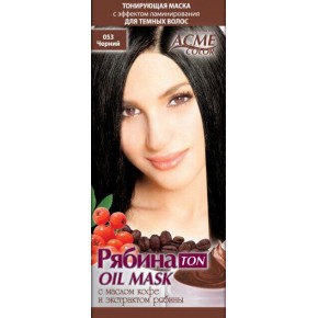 Тонуюча маска для волосся ACME-COLOR "Рябина TON oil mask" чорний 053 (12039.053)