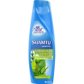 Шампунь Shamtu Удивительная свежесть для жирных волос с экстрактами трав 360 мл