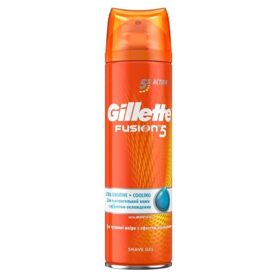 GILLETTE FUSION Гель д/голiн Ultra Sensitive+Cooling (д/чутливої шкіри з ефектом охолодження) 200мл