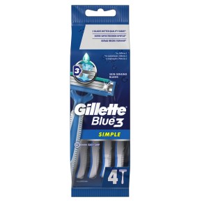 GILLETTE Blue Simple3 Бритви Одноразові 4шт