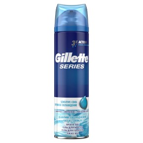 GILLETTE TGS Гель для гоління Sensitive Cool (дбайливе охолодження) з ментолом 200мл