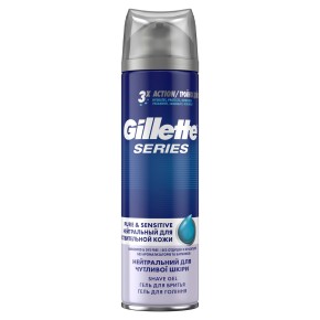 GILLETTE TGS Гель для голiння Pure&Sensitive (нейтральний для чутливої шкіри) 200мл